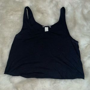 Loose, slightly cropped black tank.